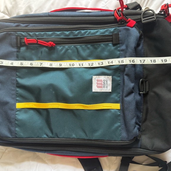 Topo Designs Backpack in Black, Red, and Yellow - Picture 9 of 10